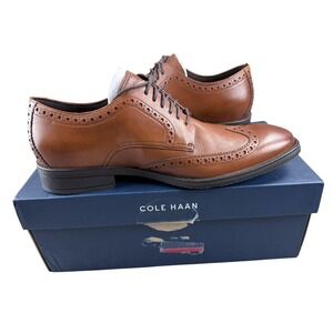 Cole Haan Shoes Mens Size 10 Brown Leather Oxford Wingtip Dress C34598